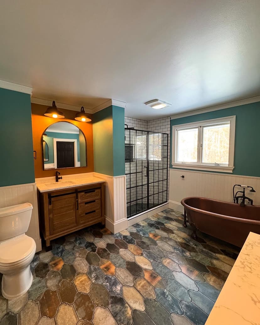 Modern bathroom finish work