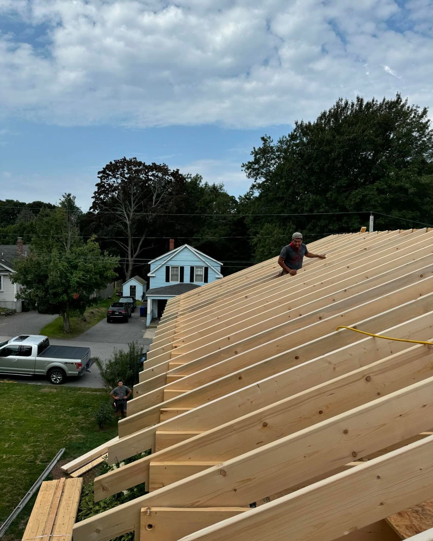 Home addition framing by Red Flannel Remodeling